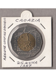 1997 - 25 kuna Croazia Regione alla Confine del Danubio Fdc